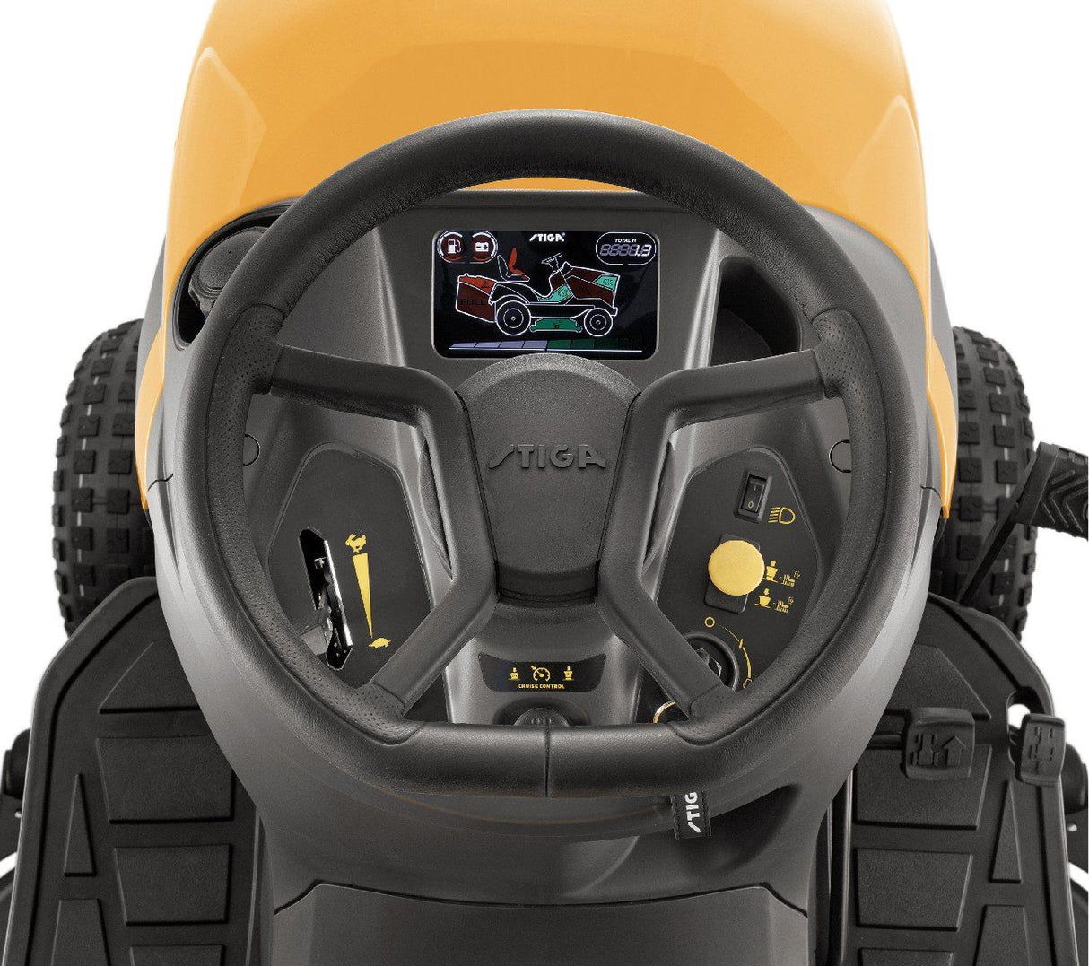 Stiga Rasentraktor Estate 9102 W mit Mulchstopfen, Anhängerkupplung und Ladegerät