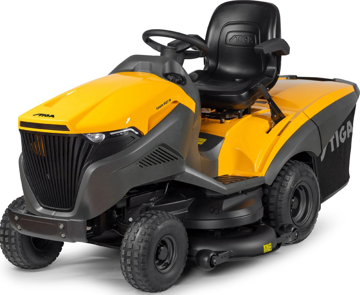 Stiga Rasentraktor Estate 9122 W mit Mulchstopfen, Anhängerkupplung und Ladegerät