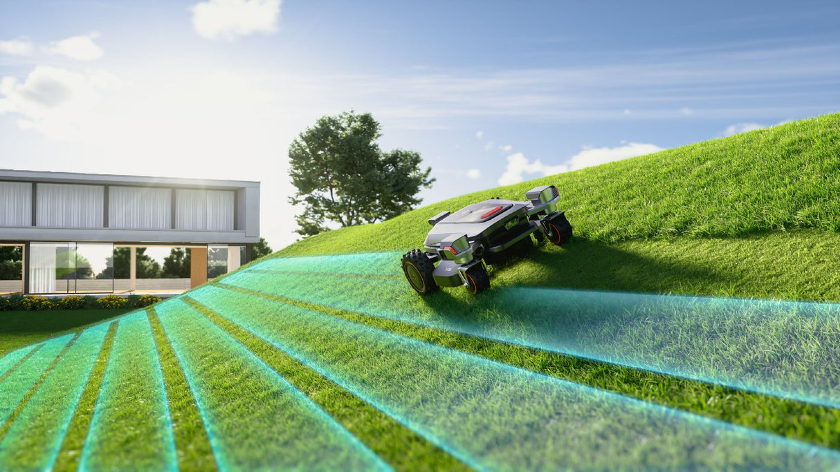 Sunseeker kabelloser Mähroboter X9 Plus für Sportplätze und Großflächen (mit Allradantrieb)