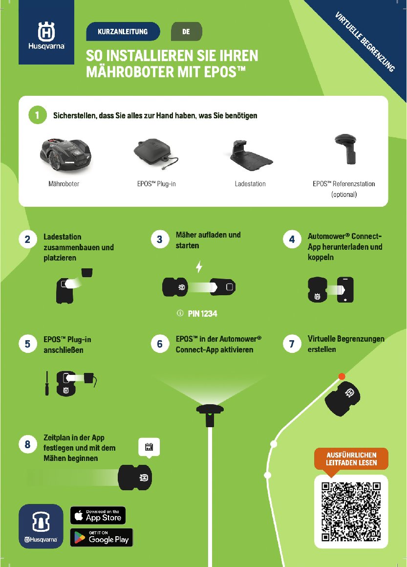 Husqvarna Automower 405XE NERA kabelloser Betrieb mit Zubehör möglich