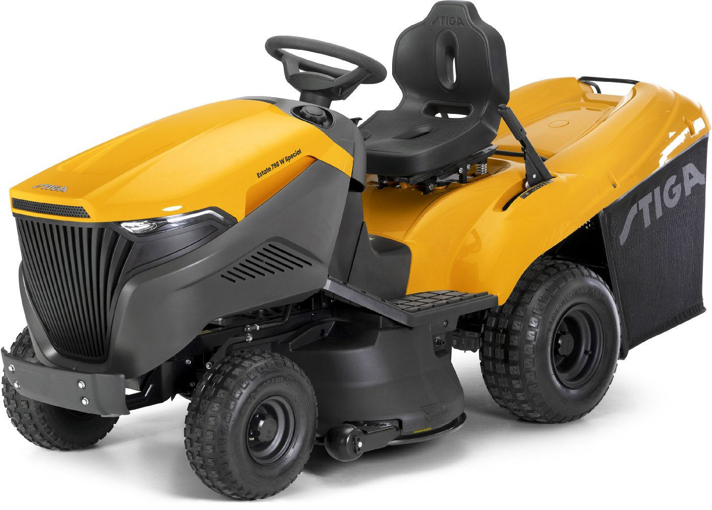 Stiga Rasentraktor Estate 798 W Special HONDA mit Mulchstopfen, Anhängerkupplung und Ladegerät