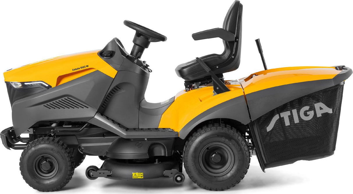 Stiga Rasentraktor Estate 9102 W mit Mulchstopfen, Anhängerkupplung und Ladegerät